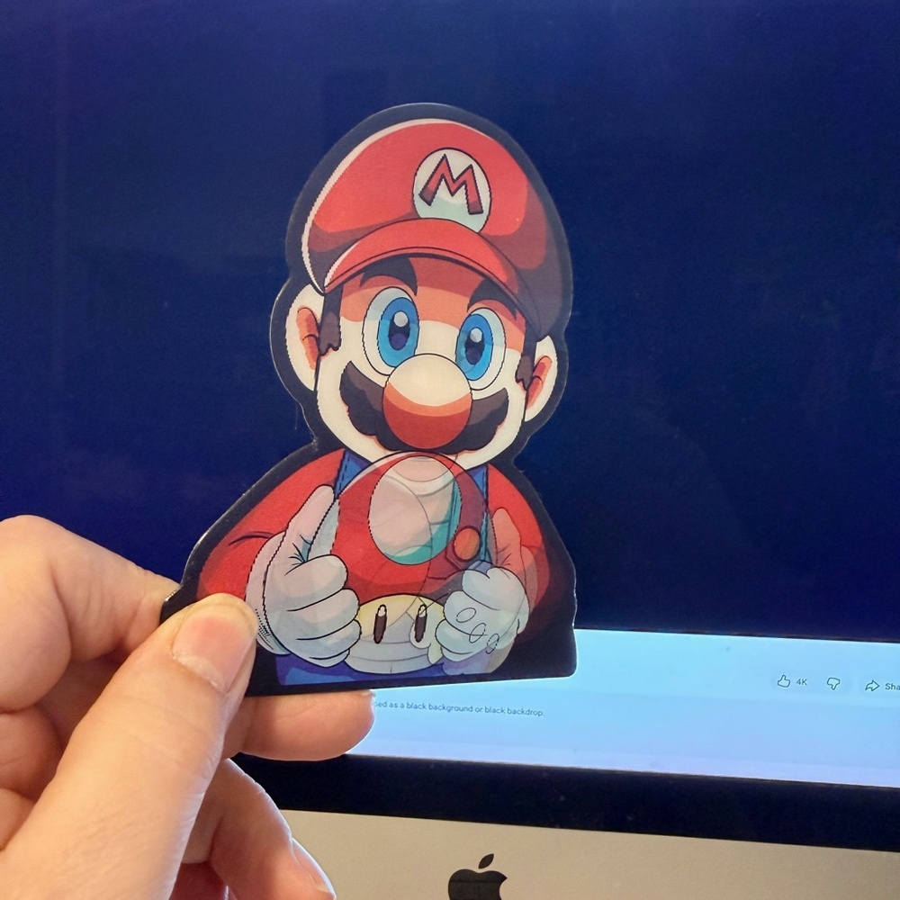 Super Mario brothers 3D moving sticker